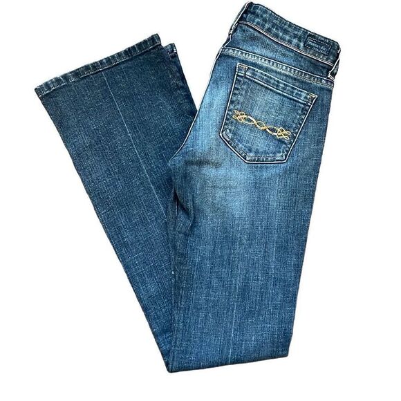 Immortality By Diana Tabeshi Women’s Bootcut Jeans Denim Low Rise Pocket Medium - Picture 4 of 14